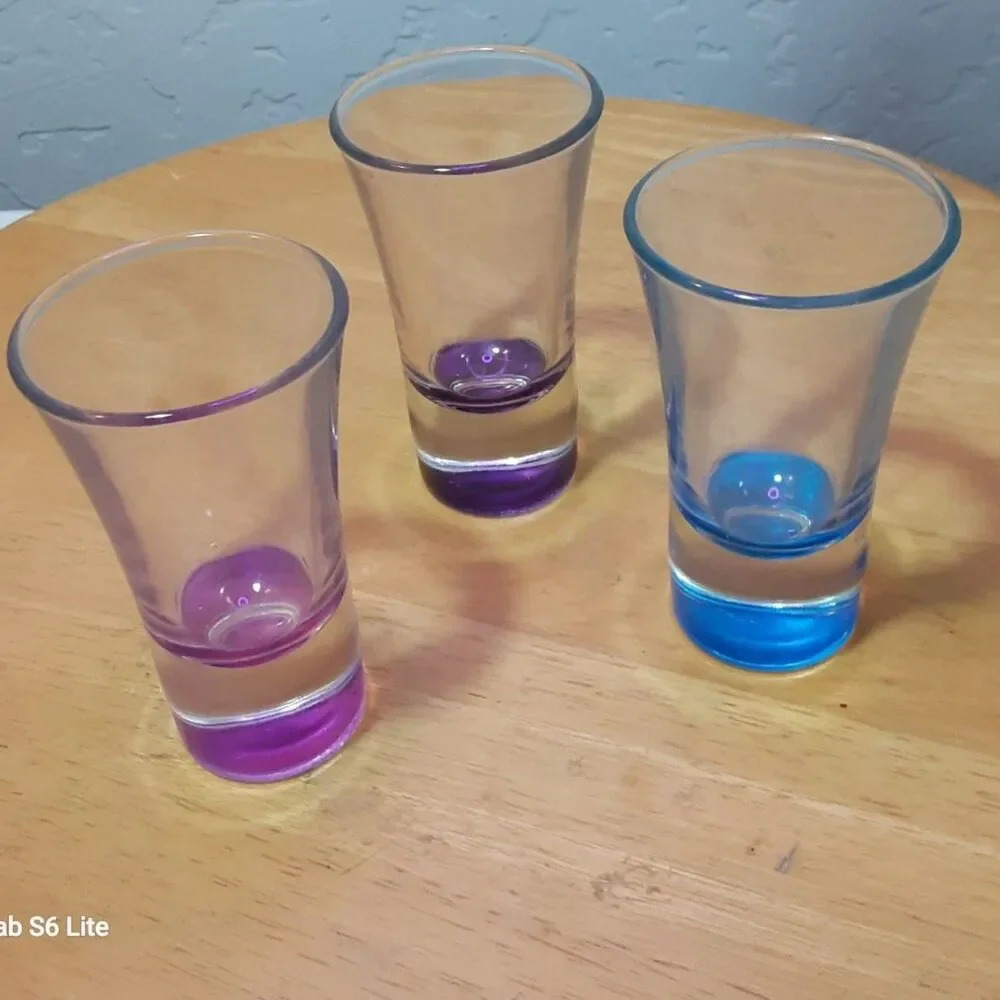 Cordial or Shot Glasses with a Thick Base 3 in the Set ~Vintage~1950's